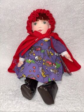 VTG Little Red Riding Hood Plush Doll Stuffed American Library Collection 1992